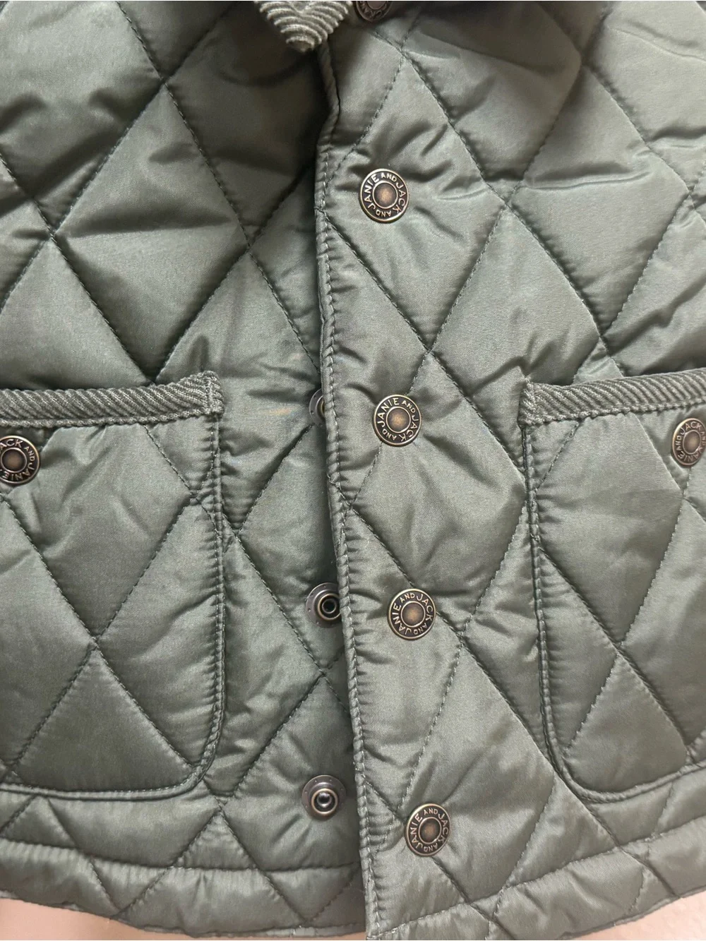 Janie and Jack Quilted Puffer Jacket in Olive